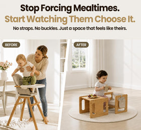 Little Habitats hanging pouch keeps small toys within reach during activities.