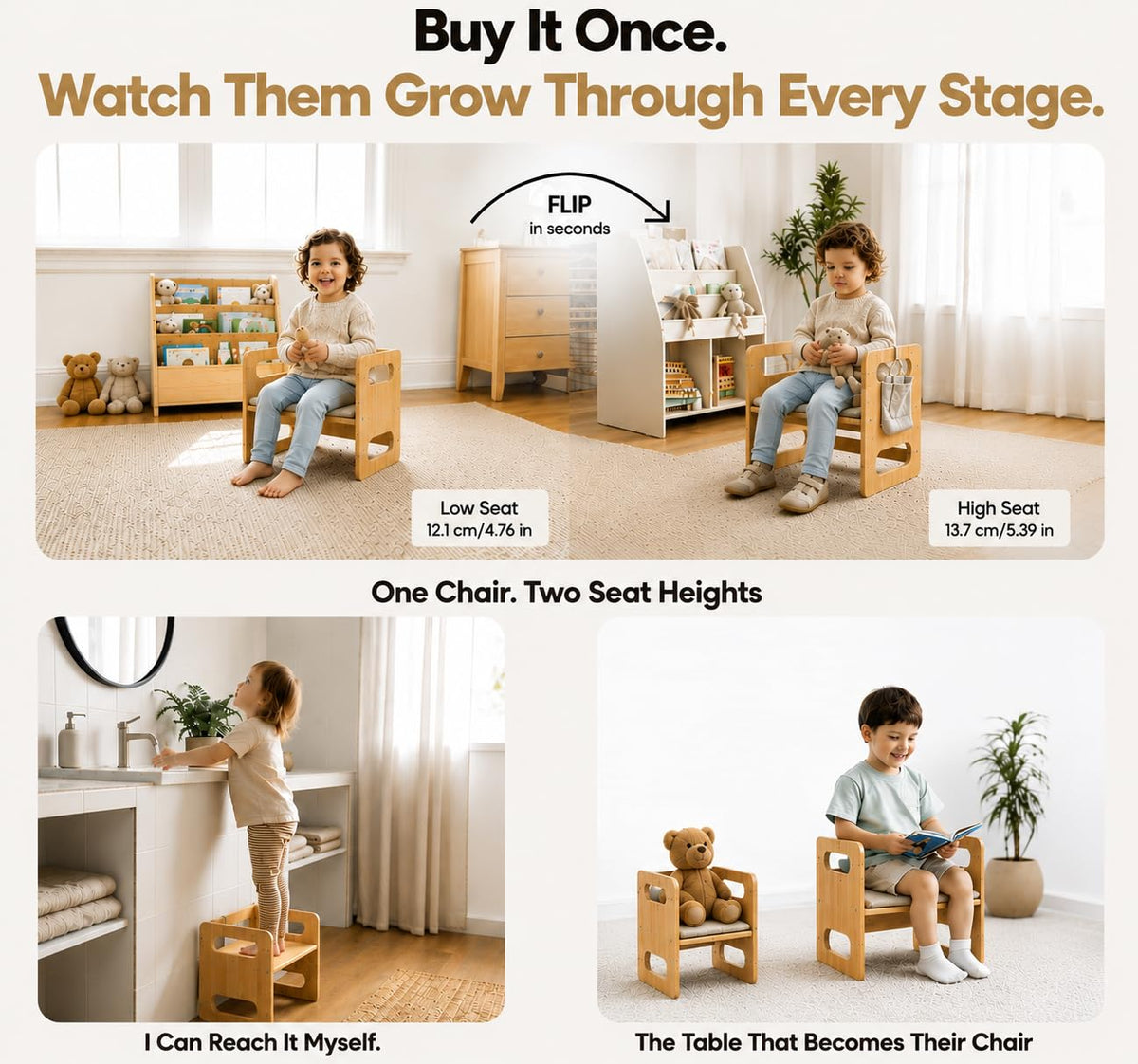 Little Habitats Montessori toy stacking piece supports problem solving during playtime.