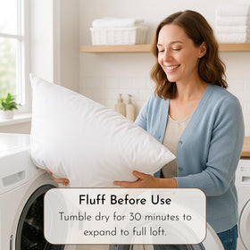 Little Sleepy Head Standard Pillow 20x26 fits standard beds and dorms.