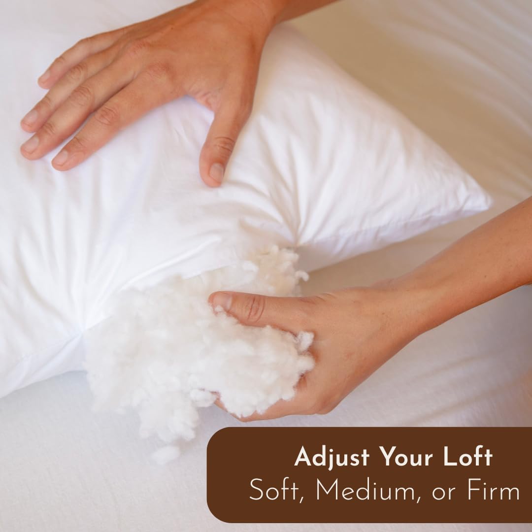 Little Sleepy Head Standard Pillow breathable cotton shell keeps you cool and comfortable.