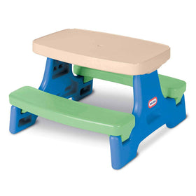 Little Tikes Easy Store Jr. Play Table picnic-table setup for indoor/outdoor use.