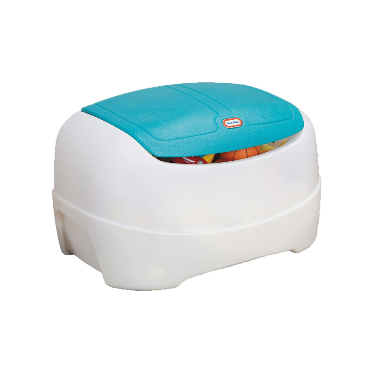Little Tikes Play N Store toy chest in bright colors for easy cleanup.