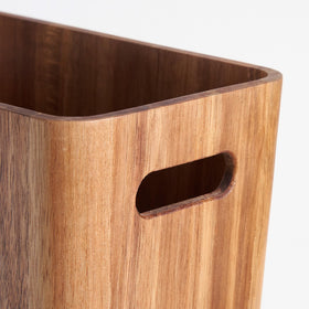 LiTY wooden wastebasket in a kitchen, blending with farmhouse decor