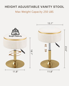 LITZFUR non-slip stable base protects floors and keeps stool steady