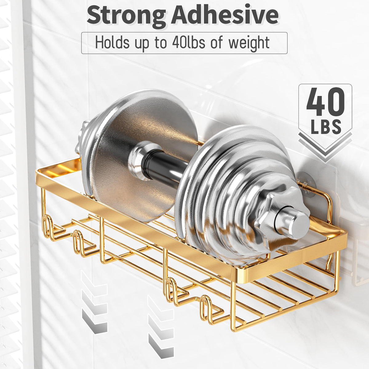 Liuoud adhesive wall mounts provide strong hold without drilling.