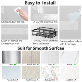 Liuoud compact organizer fits shampoo, soap, and daily essentials.