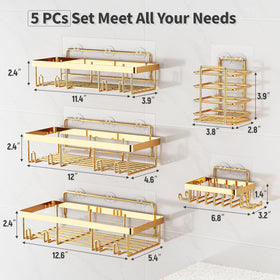 Liuoud stainless steel shelves dry quickly after showers.
