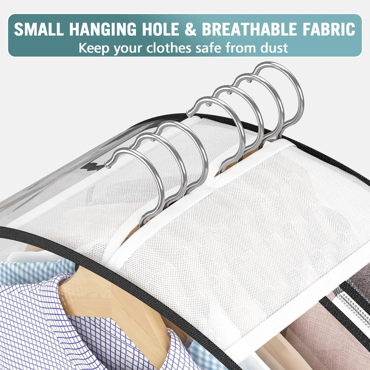 Liuoud 4-pack helps keep closets tidy with organized open-wardrobe storage.