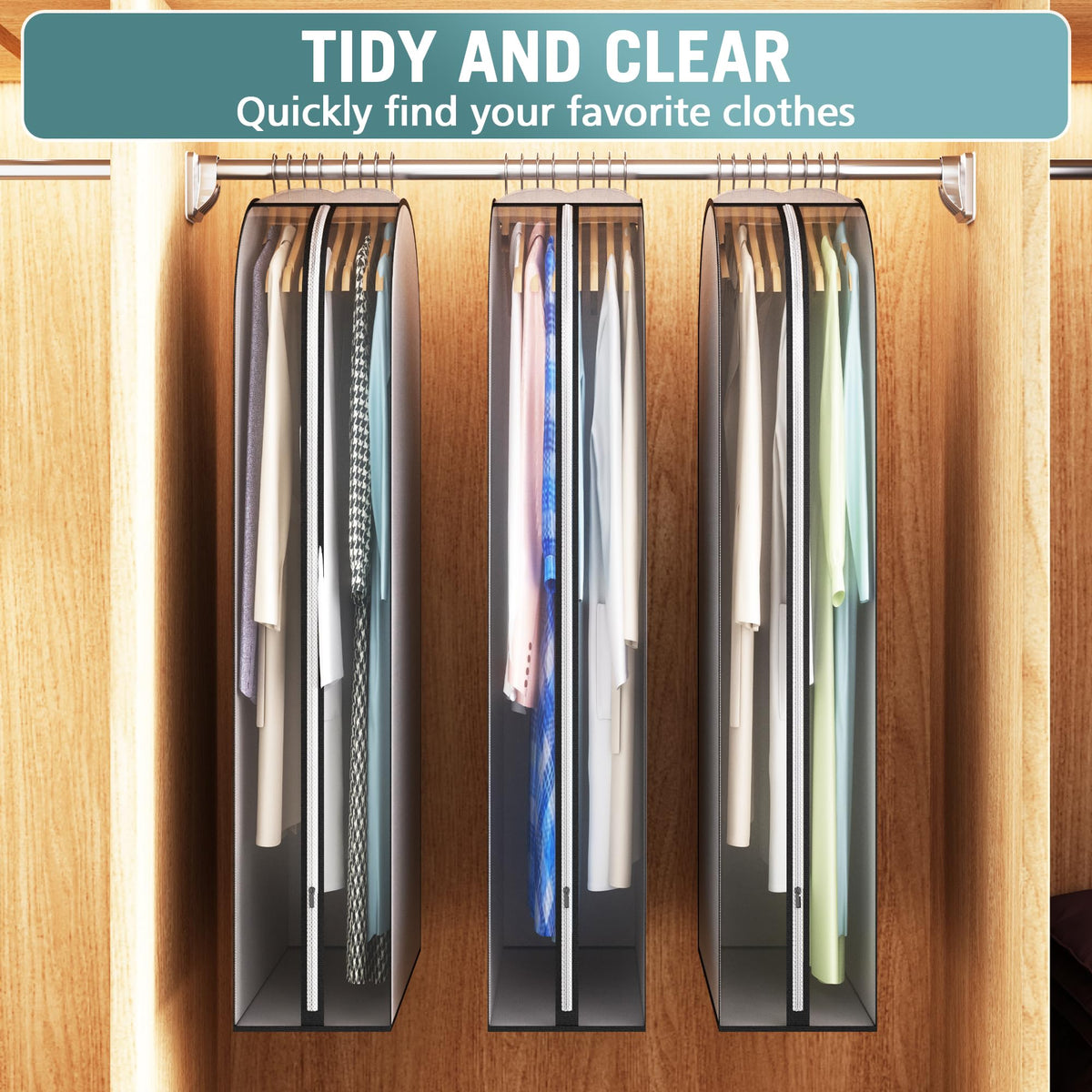 Liuoud hanging hole design minimizes dust while keeping garments accessible.