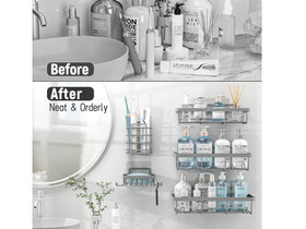 Liuoud large-capacity shelves store bottles and bath essentials within reach