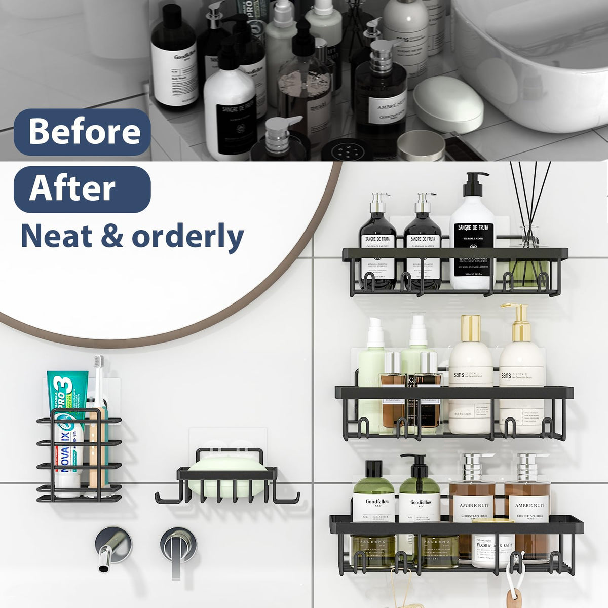 Liuoud no-drill adhesive wall-mount installs easily without wall damage.