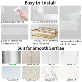 Liuoud rounded edges reduce injury risk while storing bath products.