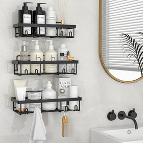 Liuoud rounded-edge shower caddy safety during daily routines