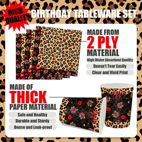 Liushugu leopard-printed cups provide stylish serving and easy cleanup.