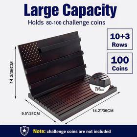 LIUYALO walnut display features an 8° angle to enhance coin detail visibility.