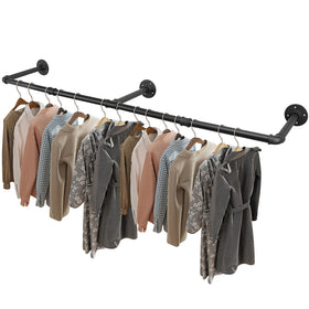 Livabber industrial pipe rack 60inch keeps garments neatly organized with rugged style.