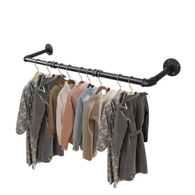 Livabber industrial pipe rack mounted on wall for space-saving organization