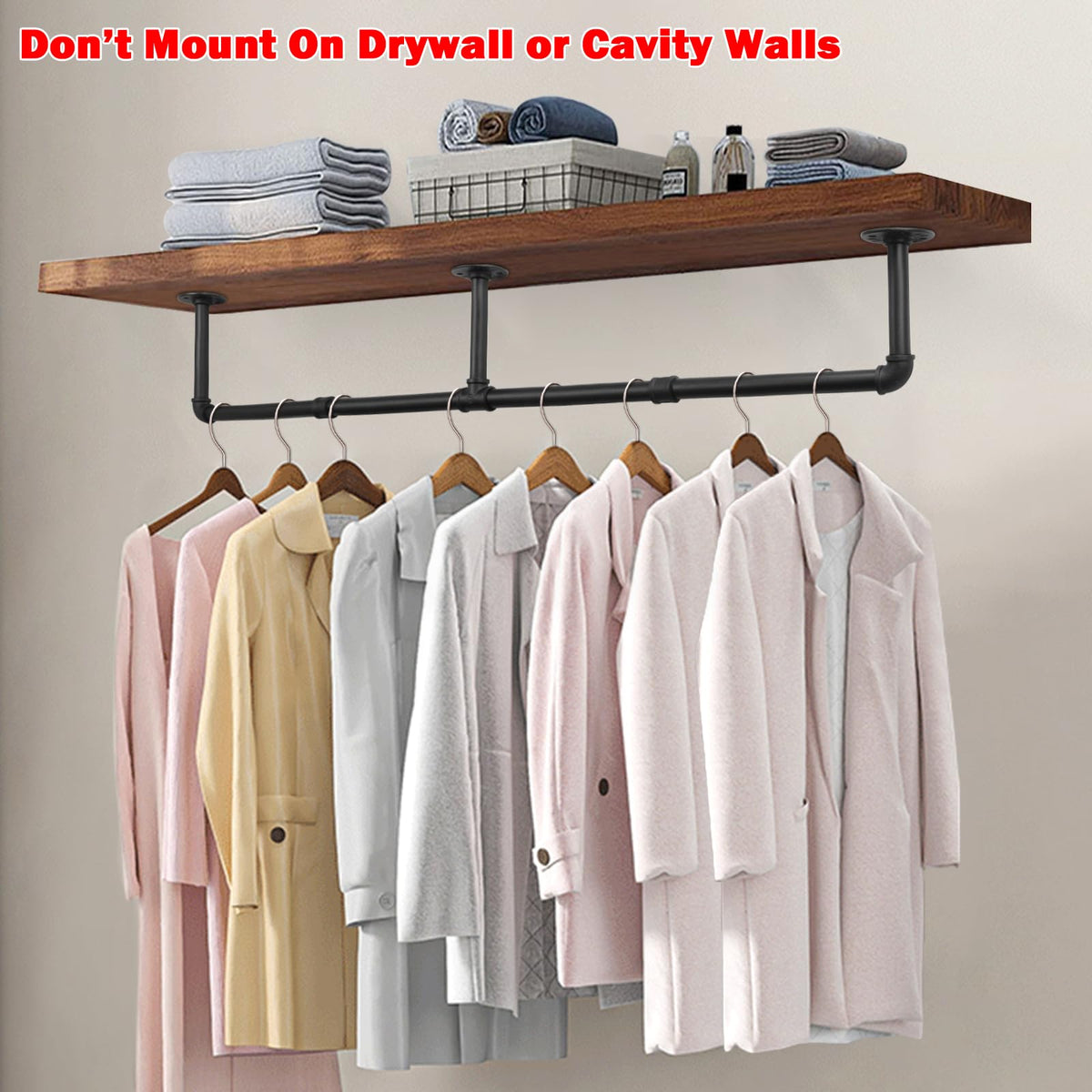 Livabber rustic-industrial decor rack complements retro interiors while saving space.