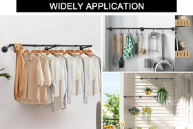 Livabber space-saving wall rod keeps bedrooms tidy and frees floor space.