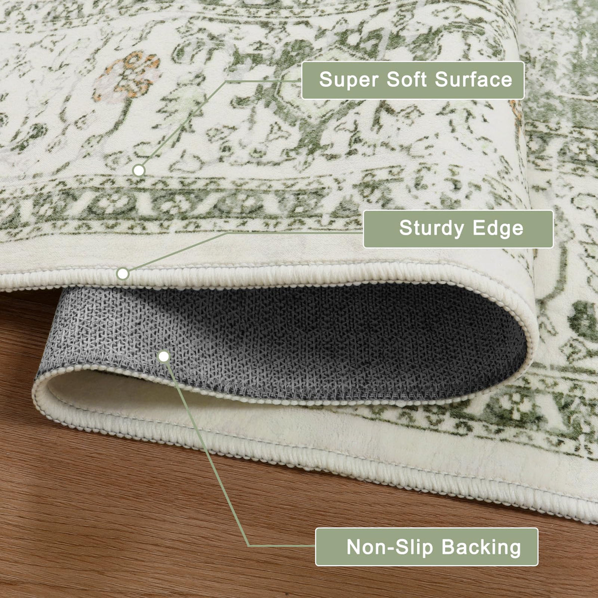 LIVEBOX Low-pile rug is lightweight and door-friendly for entryways.