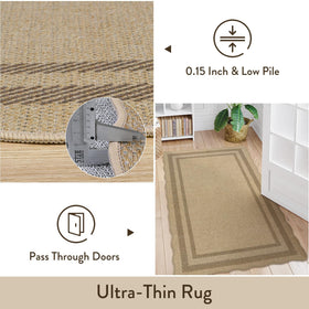 LIVEBOX low-pile non-shedding rug for high-traffic areas