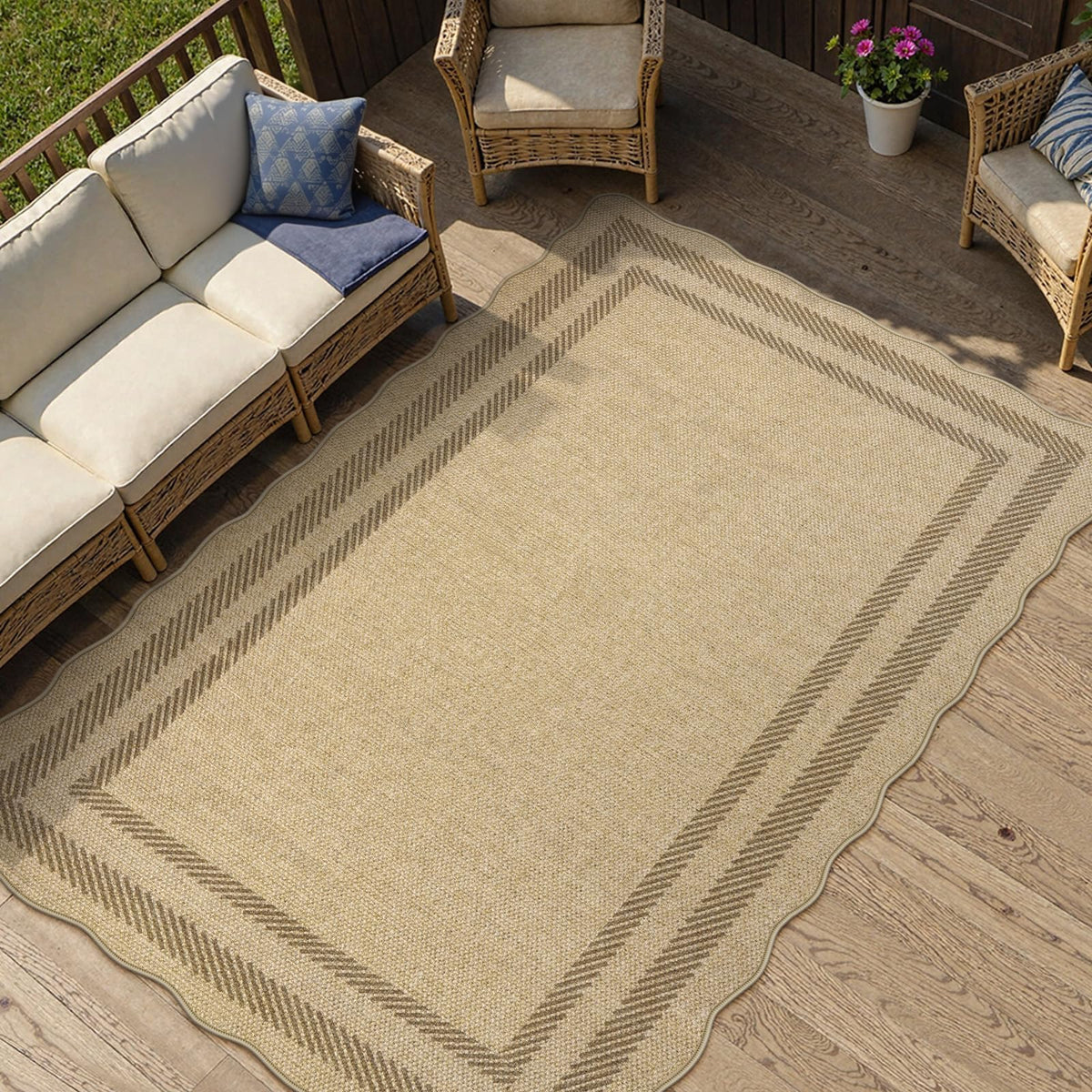 LIVEBOX non-slip TPE backing keeps rug secure on floors