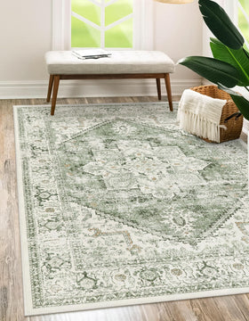 LIVEBOX Washable Area Rug 5x7 with foldable soft texture for easy storage.