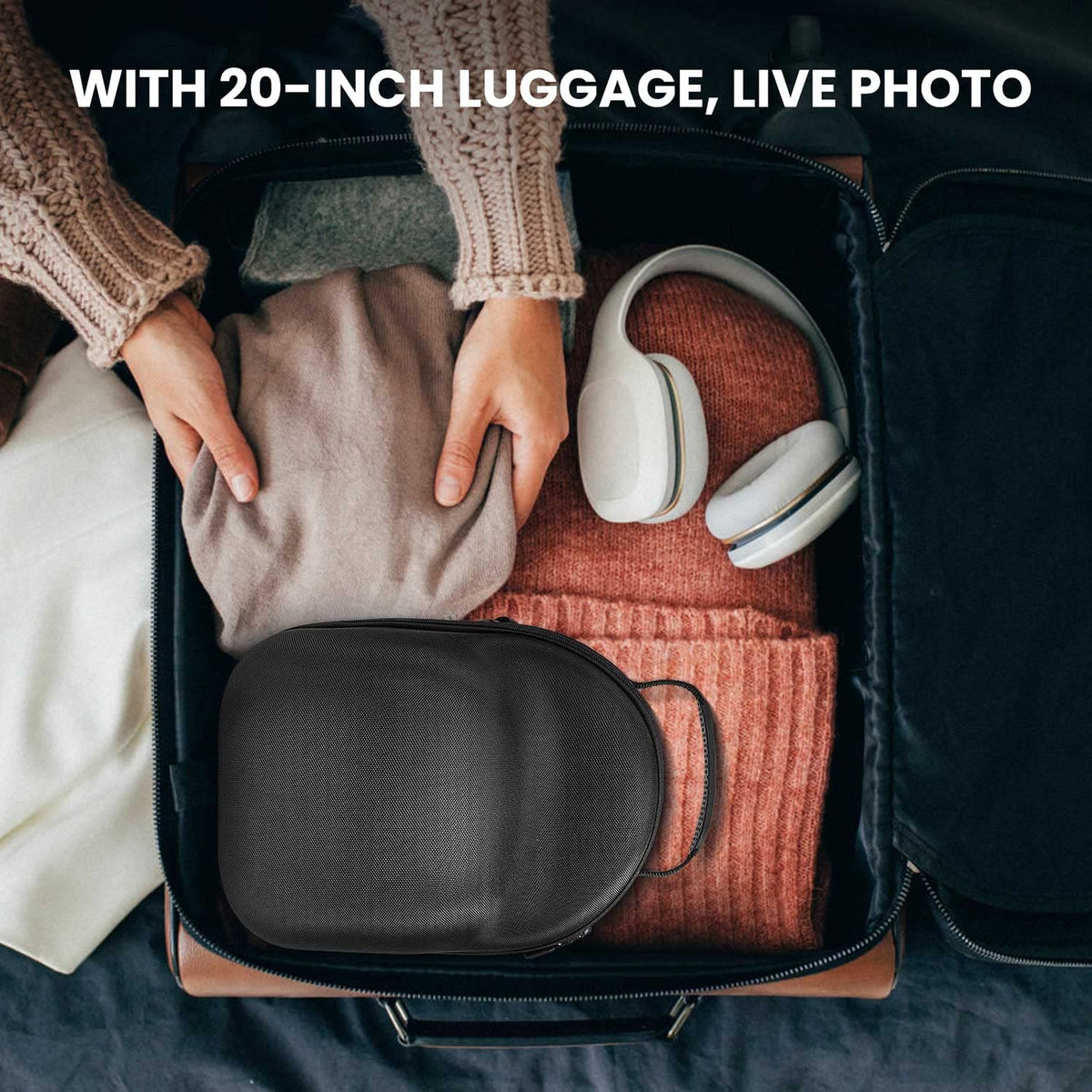 Livelab hat case fits in luggage, ideal for travel.