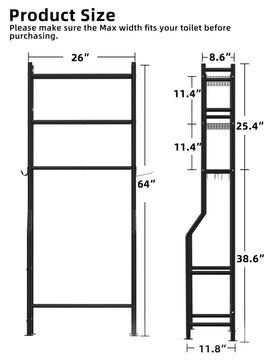 Livilord adjustable feet level the rack for secure placement.