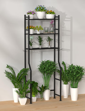 Livilord multi-use over-the-toilet rack stores towels, plants, or decor.