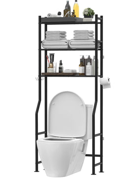 Livilord over-toilet storage with 3-tier shelves for organized bathroom essentials.
