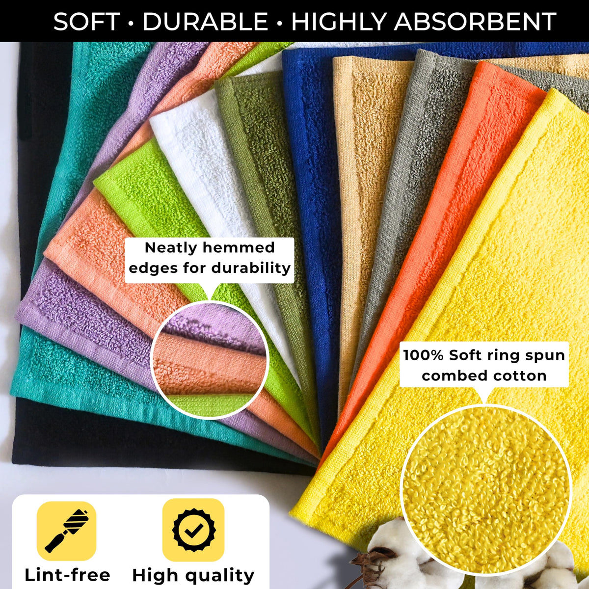 LIVINATI makeup removal washcloths help cleanse makeup without irritation.