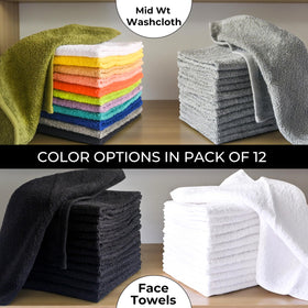 LIVINATI wash cloths in the bathroom set provide soft, quick-drying comfort.