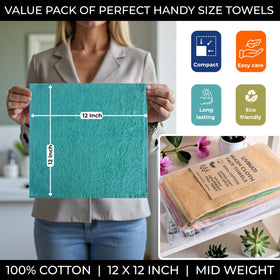 LIVINATI durable cotton wash cloths ensure long-lasting softness after many washes.