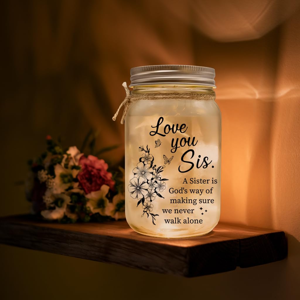 Livinges sentimental quote jar lights adds heartfelt décor for any room