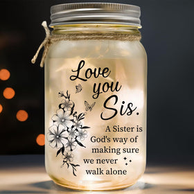 Livinges sister light in a mason jar with starry glow for a warm home ambiance