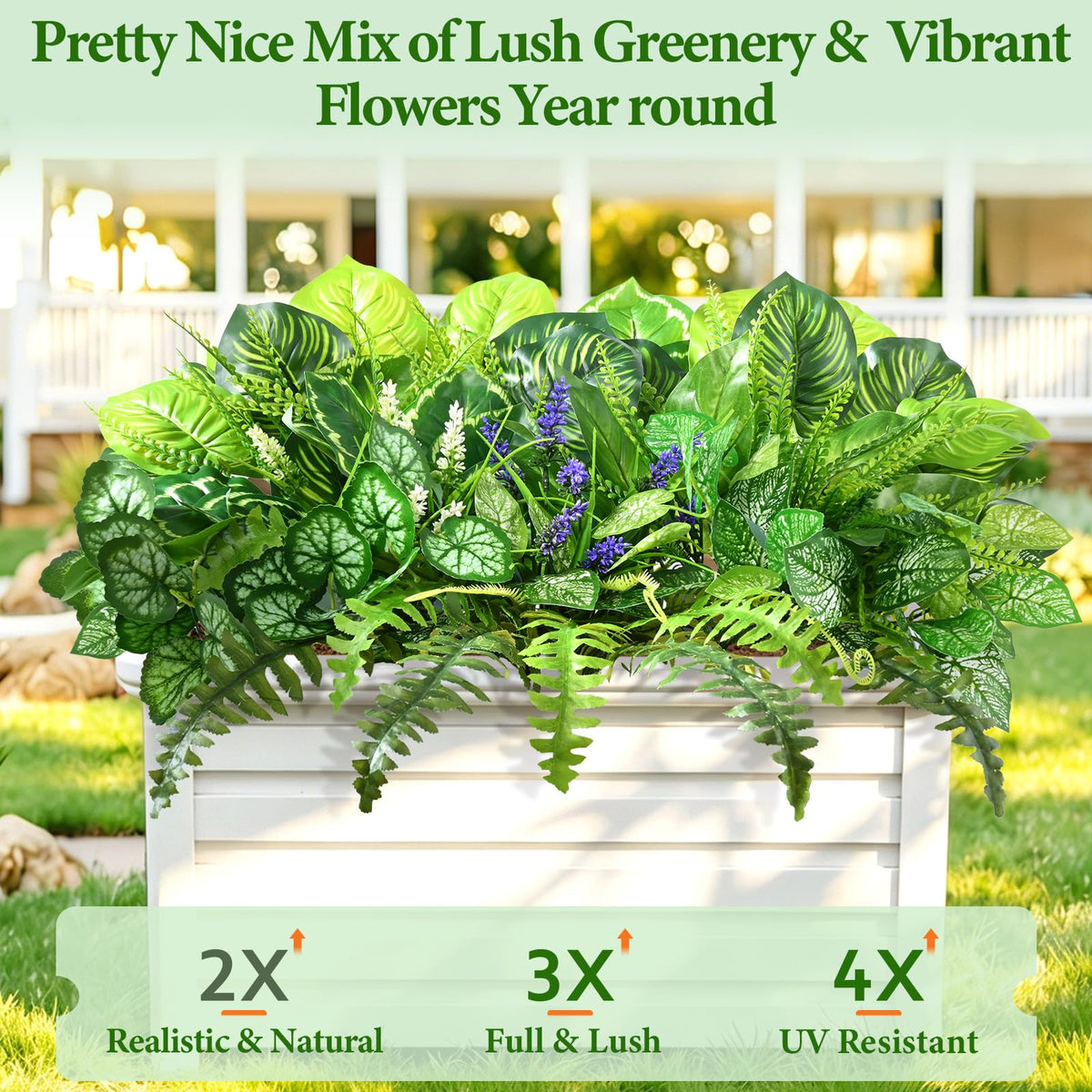 Livole all-weather durability keeps porches green through seasons.