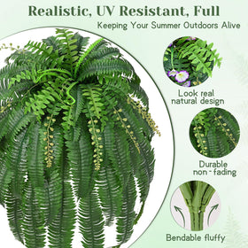 Livole bendable-wire fern leaves let you shape the display.