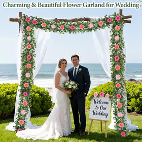 Livole garland decorating birthday party with roses for festive decor
