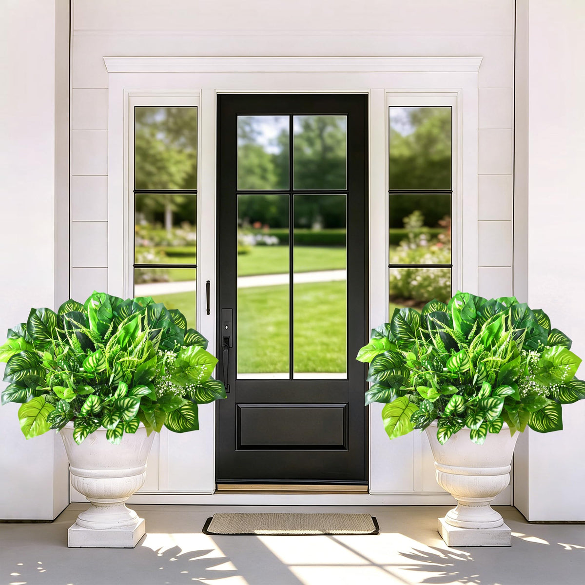 Livole Boston fern artificial plant: lifelike fronds for porch decor.