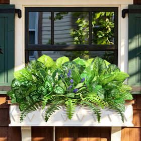 Livole full artificial plants arrangement for porch and garden displays lifelike color.