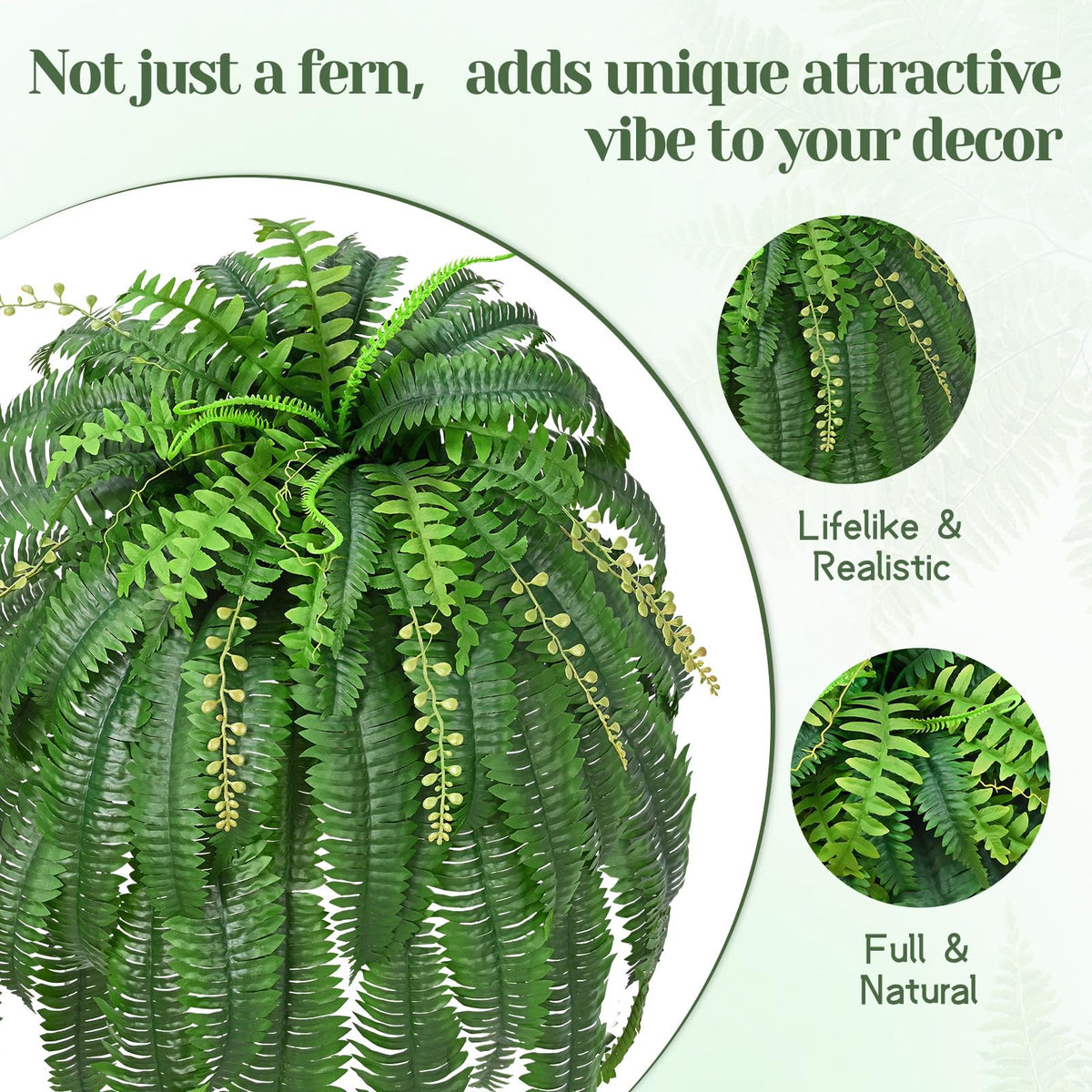 Livole easy-maintenance fake fern requires no watering, just dusting.
