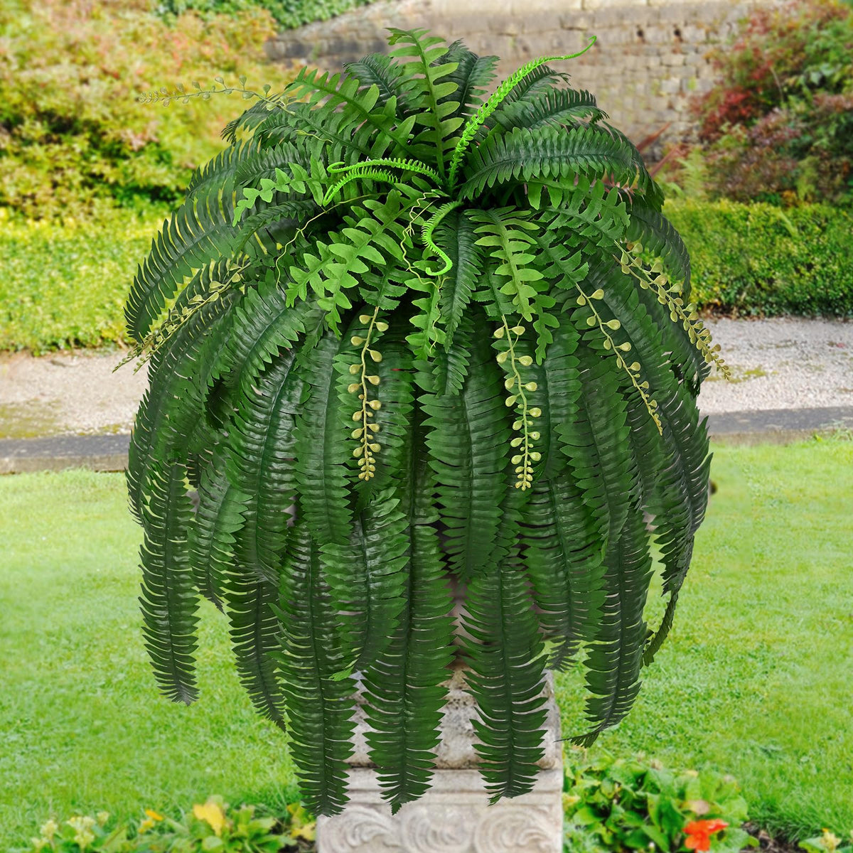 Livole outdoor fern decor ideal for gardens and poolside scenes.