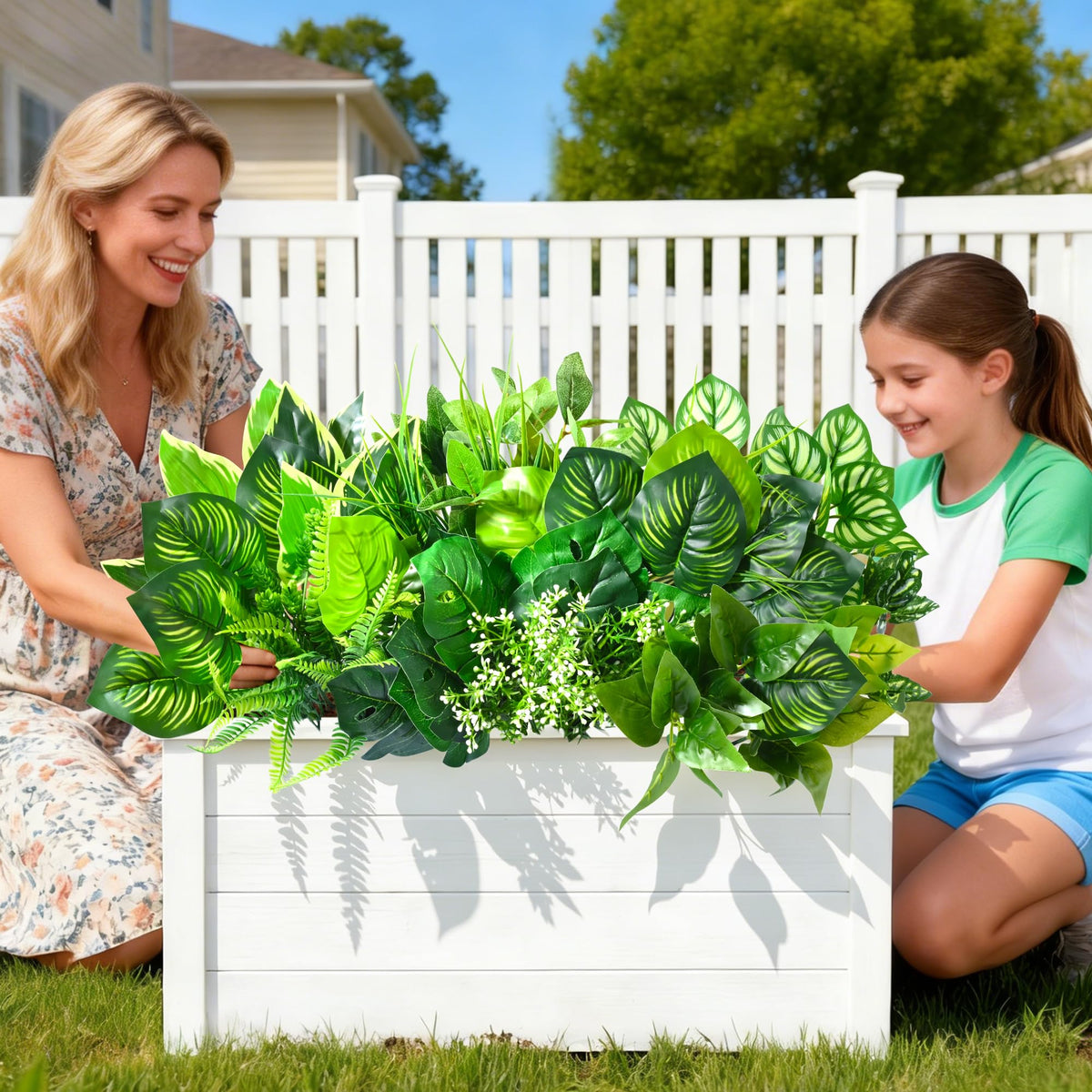 Livole UV-resistant artificial plants: color stays true in sun and rain.