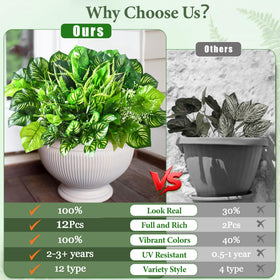 Livole zero maintenance artificial greenery: carefree year-round appeal.