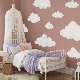 Liwo removable fabric clouds enable clean removal from walls.