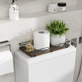 Lixple countertop bathroom organizer holds essentials neatly and accessibly.