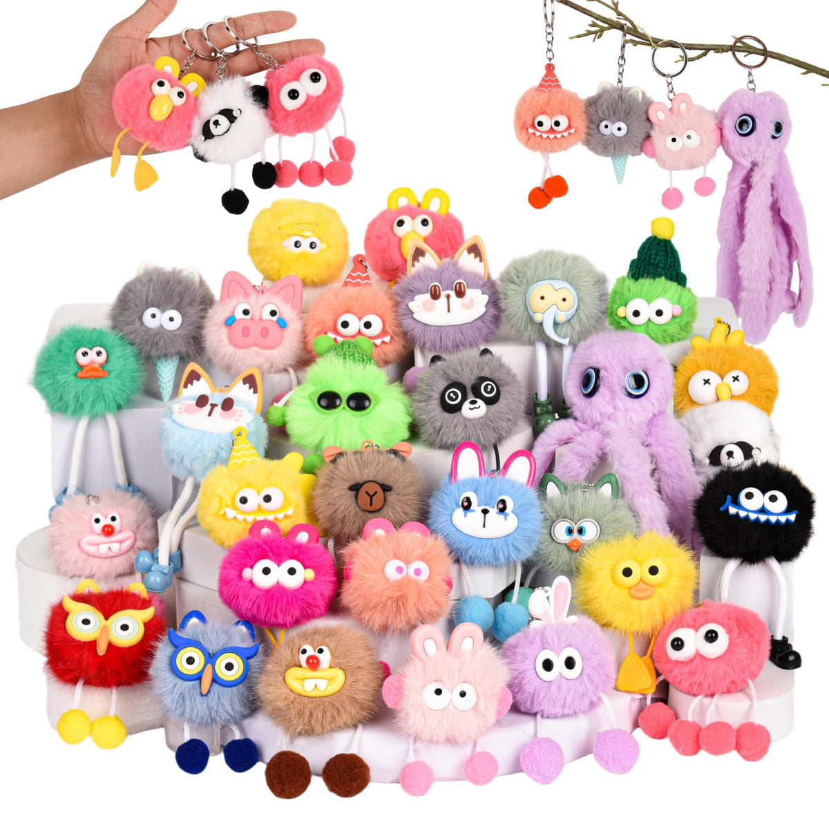 LiYiQ plush keychain style 1; soft and colorful, ideal for party favors.