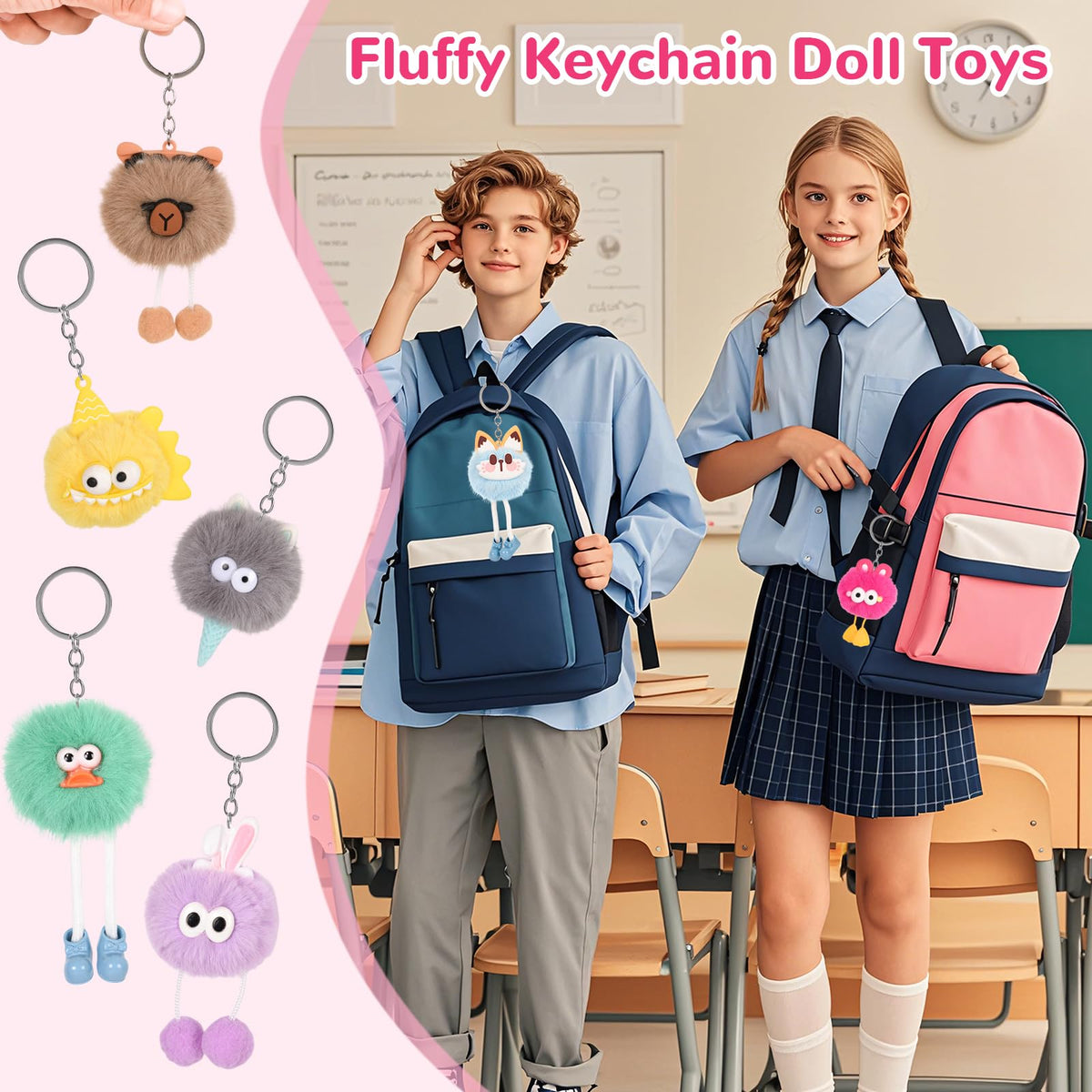 LiYiQ plush keychain style 4; hypoallergenic plush for safe, everyday fun.