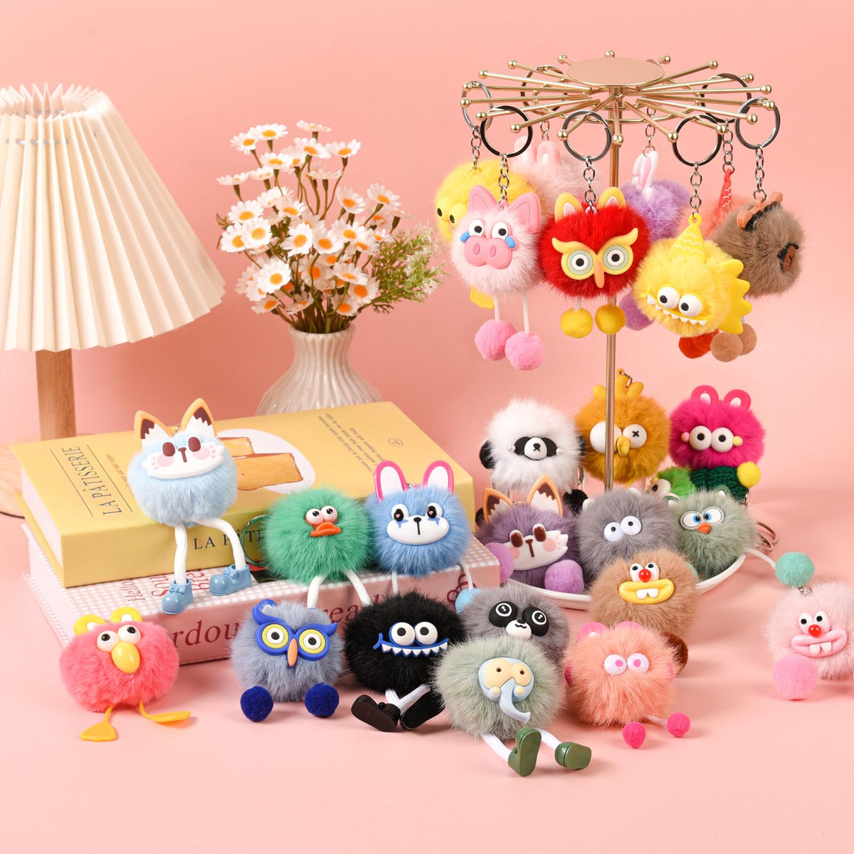 LiYiQ plush keychain style 5; cute design great for classroom prizes.